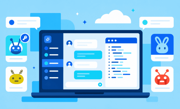 Screenshot of Buzz open source workspace showing AI agent chat and team channels