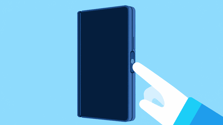 Galaxy Z Fold 8 fingerprint sensor shown as a side-mounted capacitive reader on the power button, avoiding ultrasonic scanner issues.