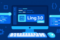 Ling 3.0 flash model logo and code interface showing free coding capabilities